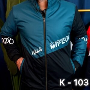 Padding Jacket- Code- K103(Teal Blue/Black)